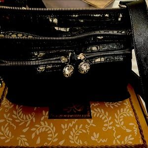 Brighton Collectible cute black purse, travel, fits everything